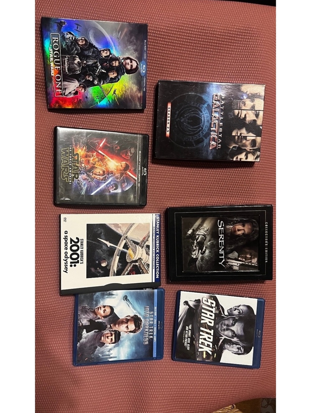 Movie & TV DVD Lot – Star Wars, Serenity, Battlestar Galactica, Star Trek & 2001